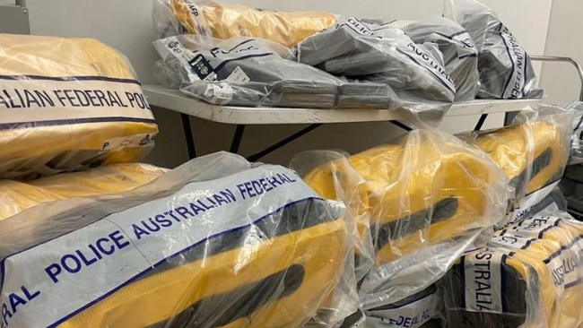 A cocaine haul seized by police at a boat ramp at in Central Queensland. Picture: AFP