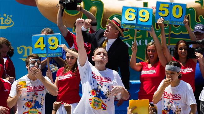 Joey has reigned supreme in the contest. (AP Photo/John Minchillo)