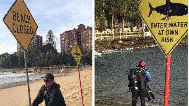 Parts of Manly and Shelly Beach were closed this week.