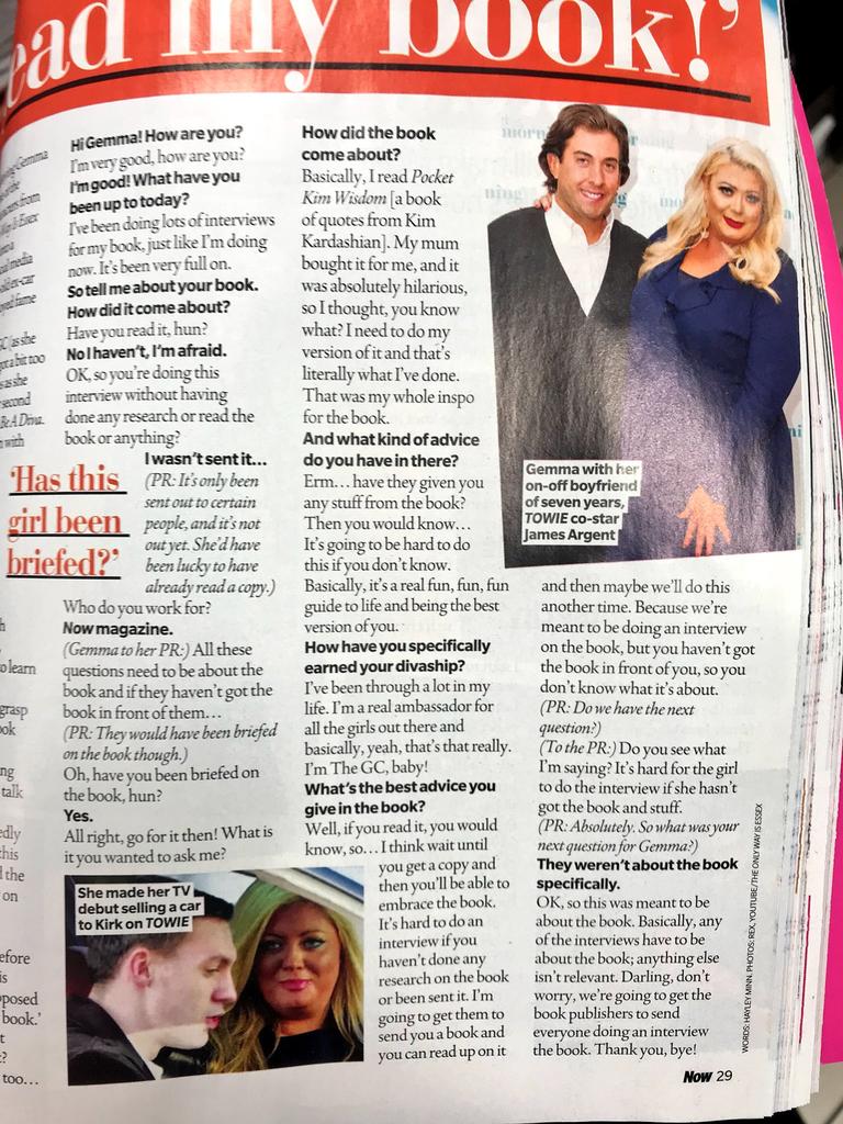 The Only Way Is Essex star, Gemma Collins, delivered a fiery interview. Picture: Supplied