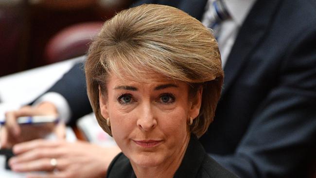 Minister for Employment Senator Michaelia Cash during Question Time in the Senate chamber at Parliament House in Canberra, Tuesday, December 5, 2017. (AAP Image/Mick Tsikas) NO ARCHIVING