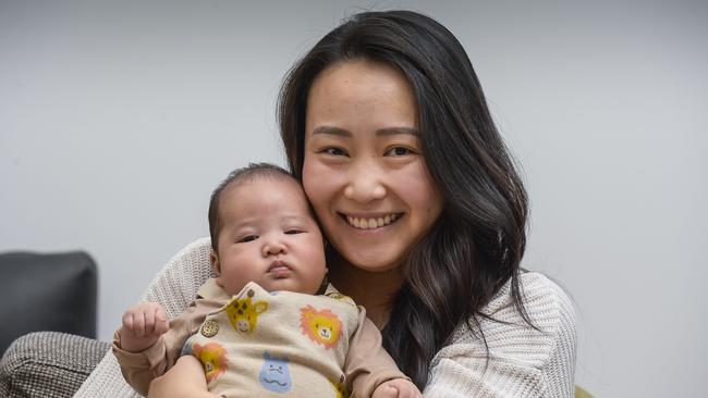 Lawrence Gubatina and mum, Vy at home. Picture: RoyVPhotography