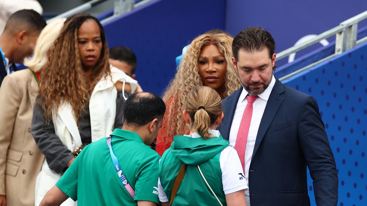 Serena Williams attends with husband Alexis Ohanian the opening ceremony of the Olympic Games Paris 2024. (Photo by Sarah Stier/Getty Images)