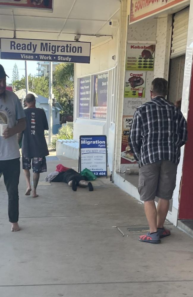 Sleeping in front of Southport Kebabs Picture: Sam Stolz