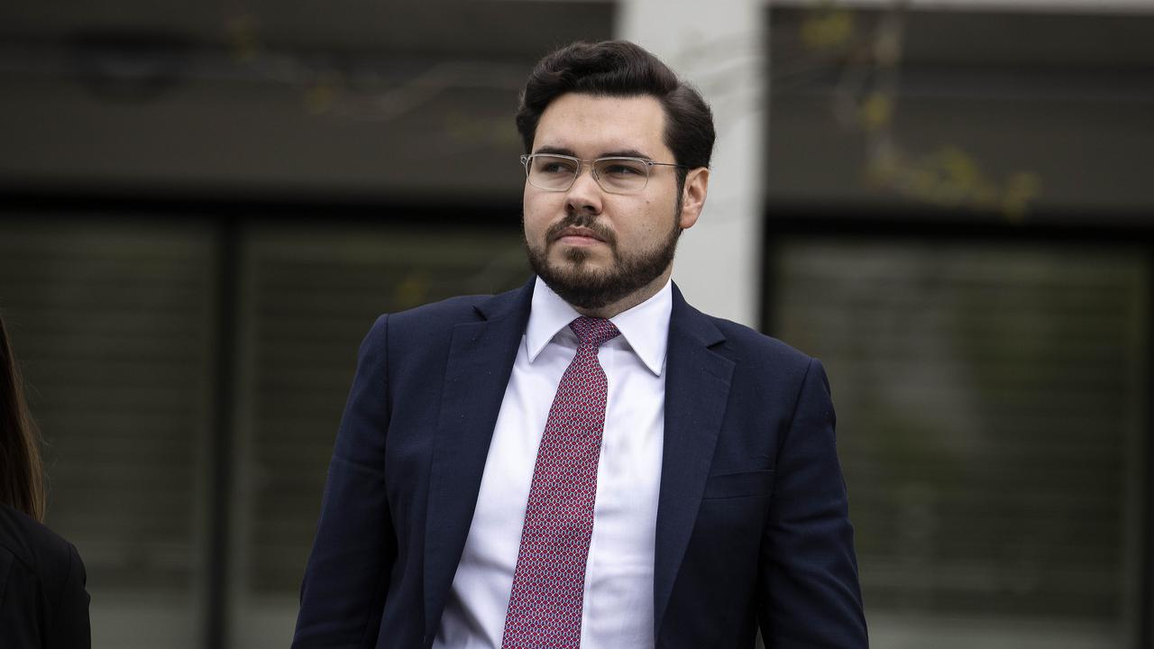 Bruce Lehrmann, the man accused of the sexual assault of former Liberal staffer Brittany Higgins, at the Magistrates Court in Canberra. Picture: NCA NewsWire / Gary Ramage