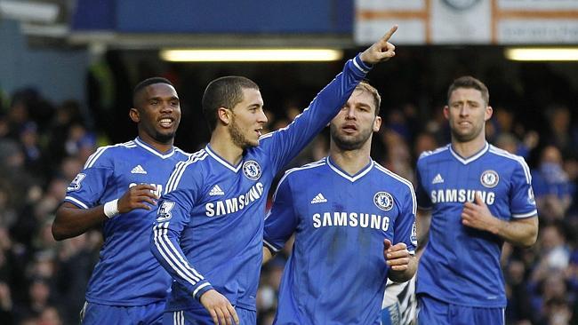 Chelsea's Belgian midfielder Eden Hazard put in a dazzling display.