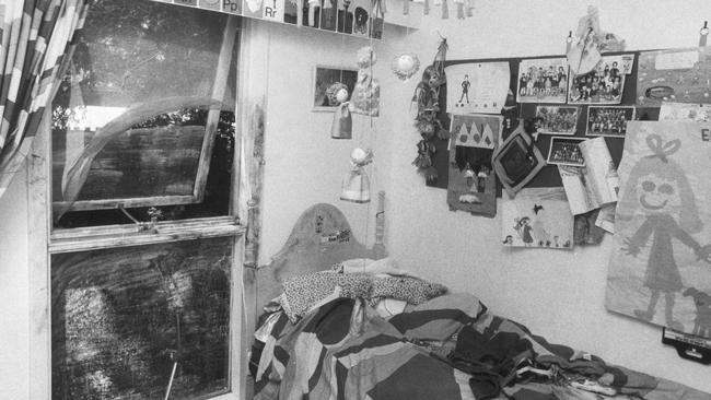 Eloise’s bedroom in her Scott Street, Beaumaris home, where a fly screen was cut.