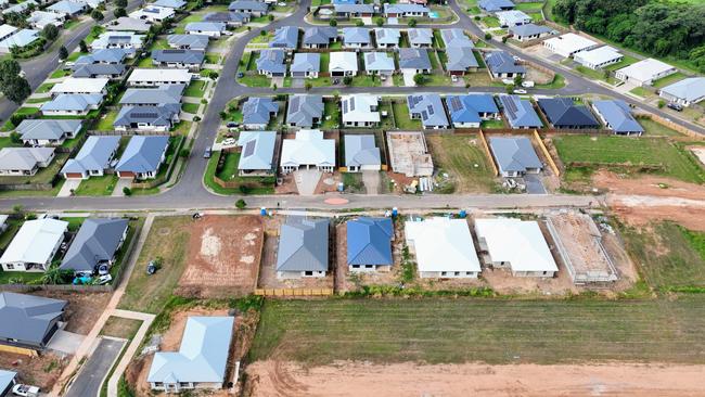 New homes and house lots under construction at Sugarworld Estate, a new housing development at Edmonton, south of Cairns. The Cairns southern growth corridor has seen a large increase in home building as well as a growth in infrastructure projects. Picture: Brendan Radke