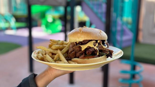 The Bradford Hotel’s Pulled Brisket Cheeseburger. Photo: Supplied