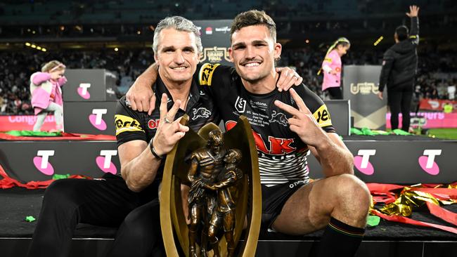 Nathan Cleary, seen alongside his father Ivan, has been reluctant to confirm the relationship until now.