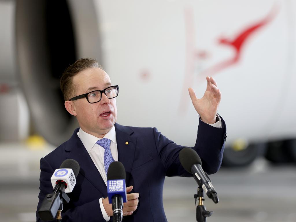 Qantas chief executive Alan Joyce says Australia is back on the map for international travel. Picture: NCA NewsWire / Damian Shaw
