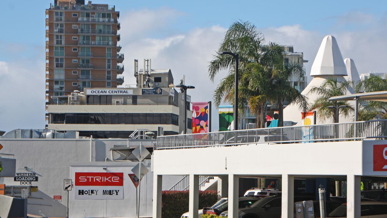 Looking towards the Big Top Shopping Centre at Maroochydore.