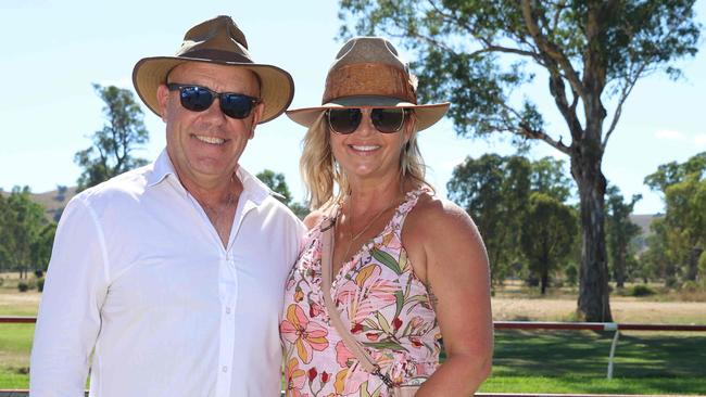 ALEXANDRA, AUSTRALIA - MARCH 16 2024 Amanda Kelly and Paul O Halloran attend the 2024 Alexandra Picnic Cup Picture: Brendan Beckett