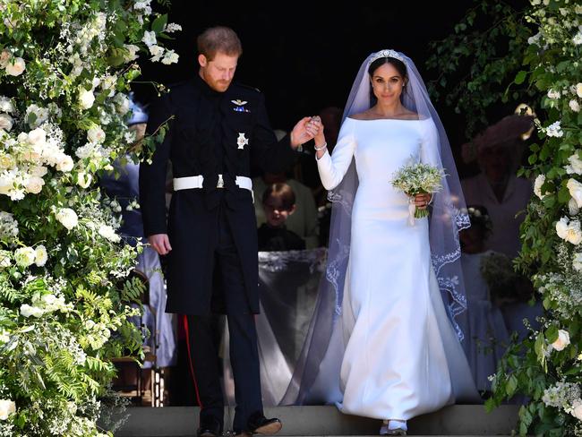 Harry and Meghan tied the knot in May 2018. Picture: AFP