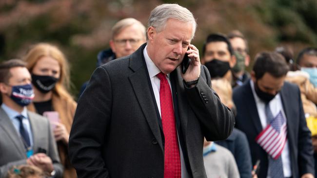 White House Chief of Staff Mark Meadows has tested positive to coronavirus. Picture; AFP.