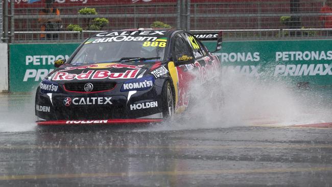 Action from a Supercars five-car demonstration race at last year’s KL City Grand Prix.