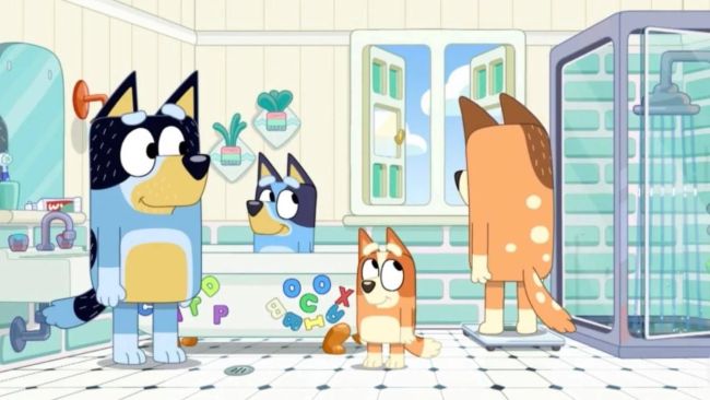 The bathroom scene in the exercise episode has been completely removed by Bluey creators. Image: ABC