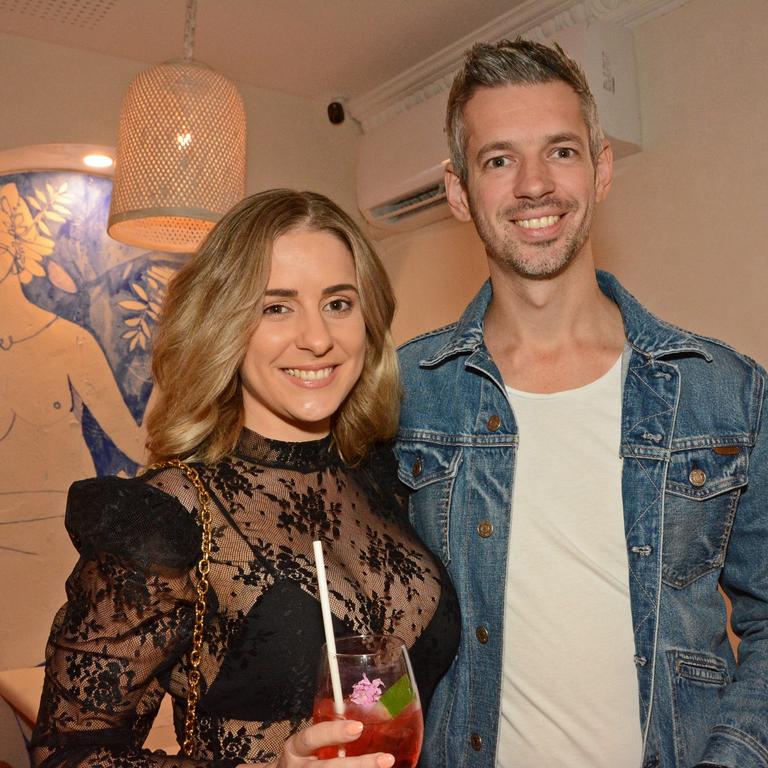 Jess Pickering and Matt Keegan at opening of Maman Restaurant in Burleigh Heads. Picture: Regina King.