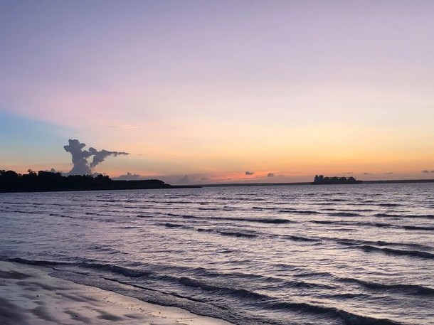 Photographer Daz Connor took this picture of clouds forming a cowboy lining up an Inpex gas tanker. Picture: Daz Connor