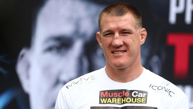 BRISBANE, AUSTRALIA – MAY 19: Paul Gallen speaks to media during a media opportunity at Suncorp Stadium on May 19, 2021 in Brisbane, Australia. (Photo by Chris Hyde/Getty Images)