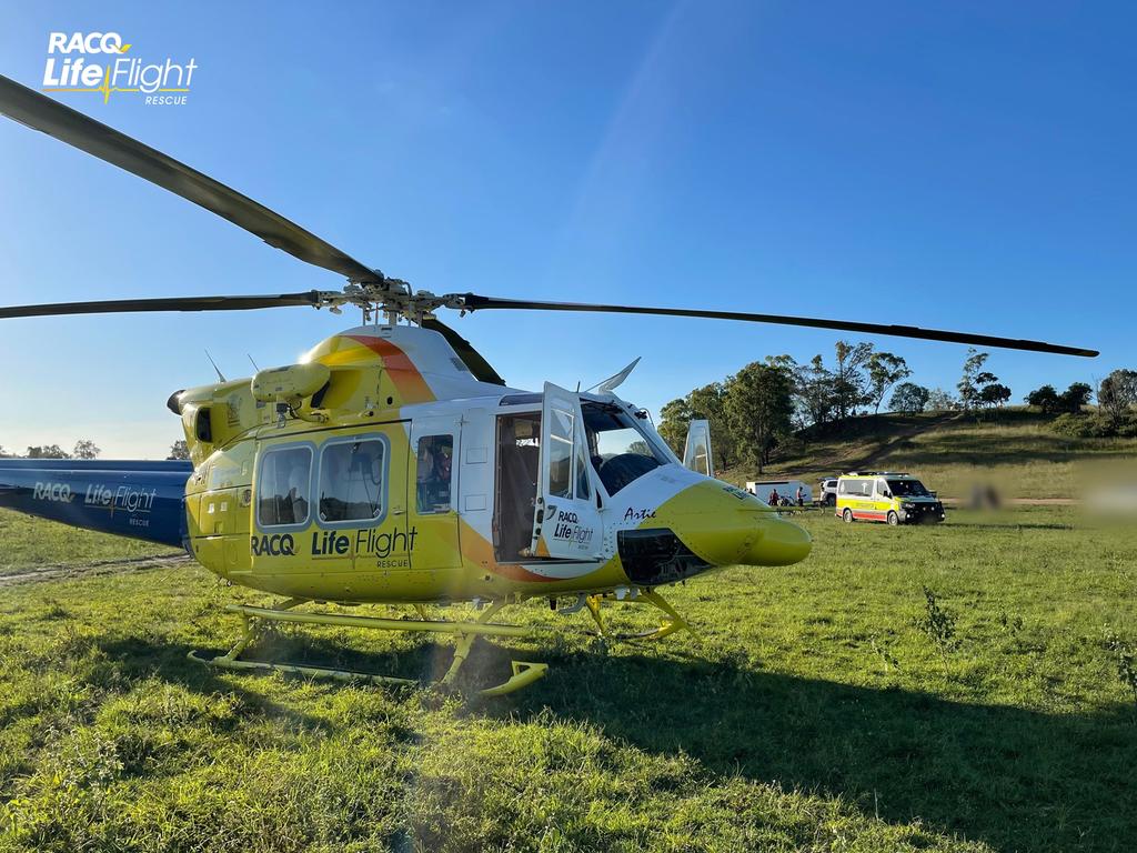 A man has been flown to Toowoomba Hospital following an earlier crash in Nanango. File Photo.