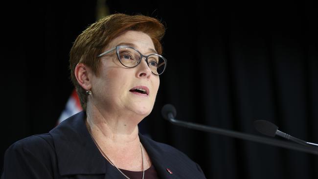Marise Payne in Wellington on Thursday. Picture: Getty Images