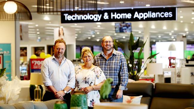 Staff at a Harvey Norman store in Cairns. Picture: Stewart McLean