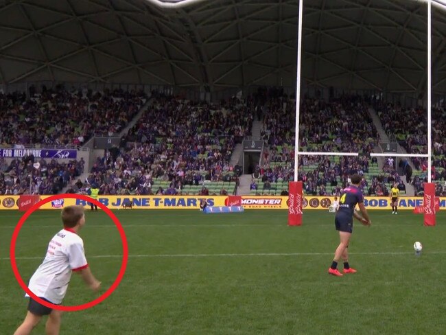 Future NRL goalkicker alert. Photo: Fox Sports