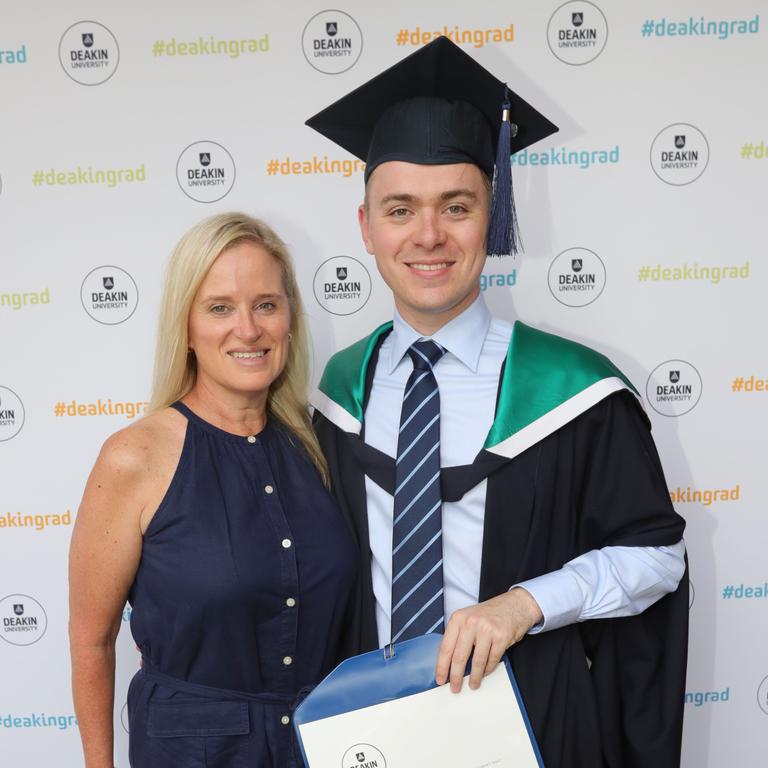 Deirdre Richards and graduate Samuel Richards Picture: Mark Wilson