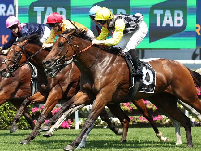 SYDNEY, AUSTRALIA - MARCH 01: James McDonald riding Spring Lee win Race 3 Asahi Super Dry during Sydney Racing at Royal Randwick Racecourse on March 01, 2025 in Sydney, Australia. (Photo by Jeremy Ng/Getty Images)