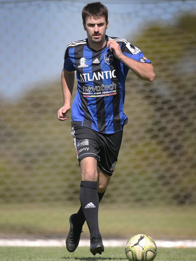 Jon Aurtenetxe prepares for the National Premier Leagues SA season with Adelaide Comets. Picture: AAP Image/Dean Martin