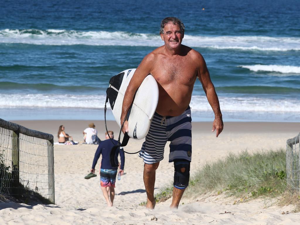 Tony Lennox after a surf. Photograph : Jason O’Brien