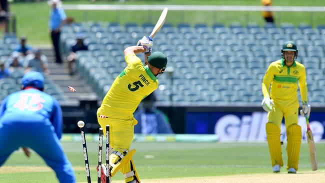 Finch’s stumps were rattled regularly throughout January as well. Picture: AAP