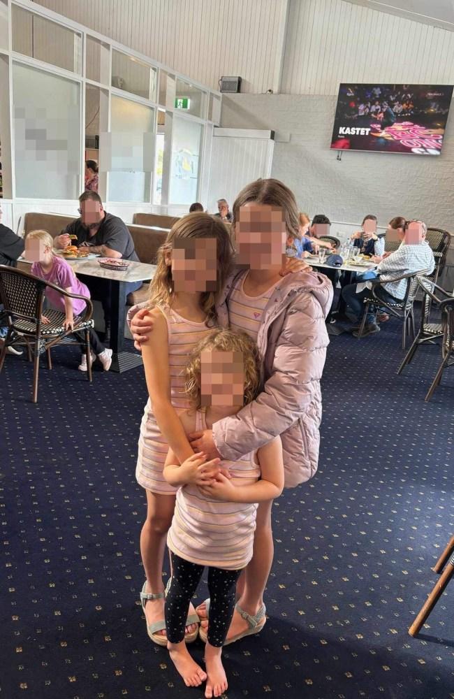 Julie was forced to live in motels for months with her three girls. Picture: Supplied