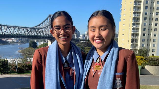 Senuthi Herath Mudiyanselage and Yanni Tuimalealiâifano, All Hallows' School captains. Picture: Contributed