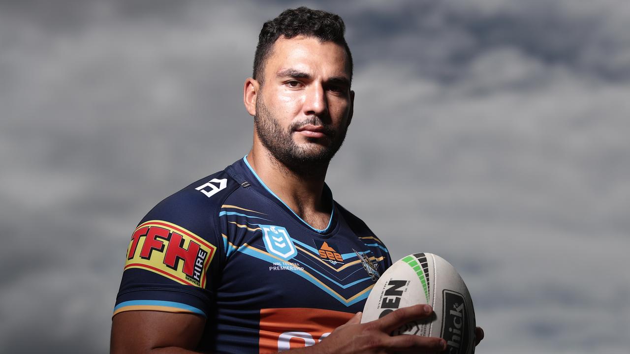 Ryan James poses during a Gold Coast Titans NRL media session