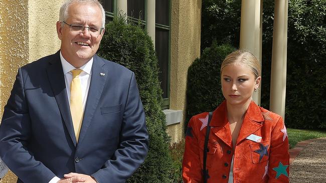 Generational divide: Those offended by Grace Tame’s manners when meeting Scott Morrison at The Lodge are ‘not her audience’. Picture: NCA NewsWire/Gary Ramage