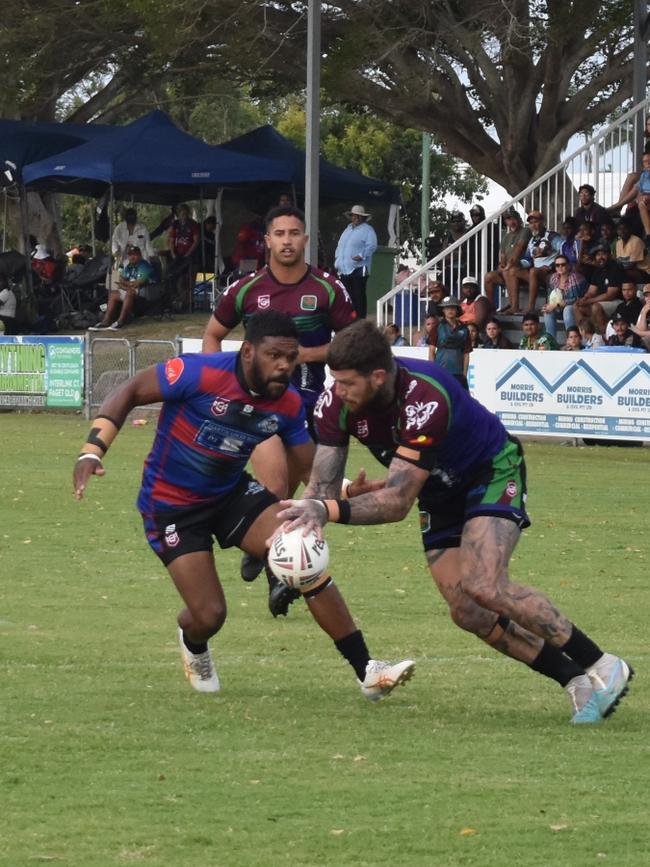 Open men's grand final between GH United and Coastal Balaz at the Mackay Indigenous Rugby League Carnival. Picture: Mitch Bourke.