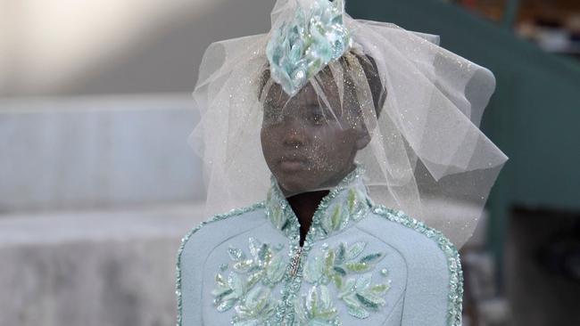 Adelaide model Adut Akech presents a creation by Chanel during the 2018-2019 Autumn/Winter Haute Couture collection fashion show in Paris. Picture: AFP / Alain Jocard