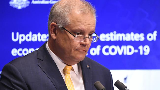 Prime Minister Scott Morrison has pleaded for Queensland’s hard line border stance to be eased. (AAP Image/Lukas Coch)