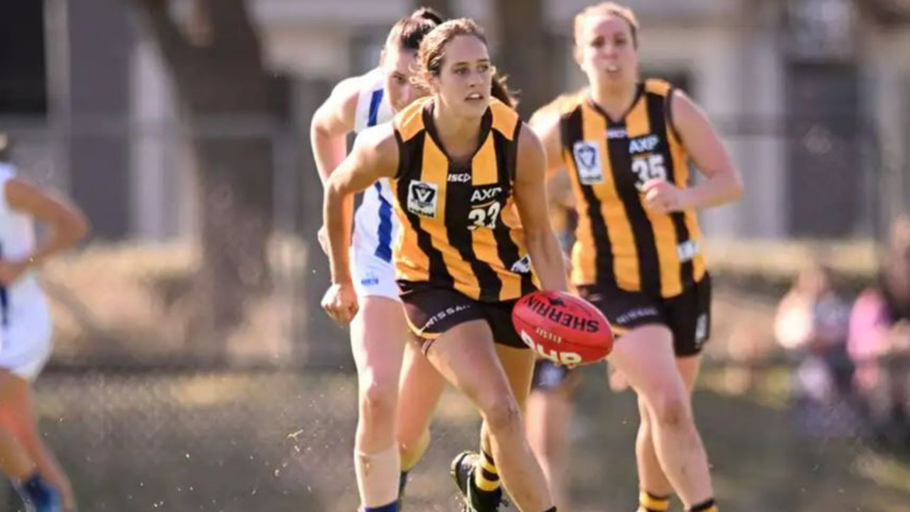 Hawthorn FC's Eliza Shannon in the VFLW. Picture: Hawthorn FC.