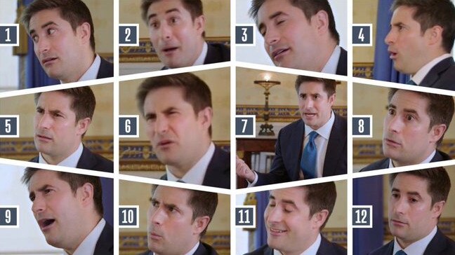 Jonathan Swan's facial expressions during the interview ended up as memes on social media.