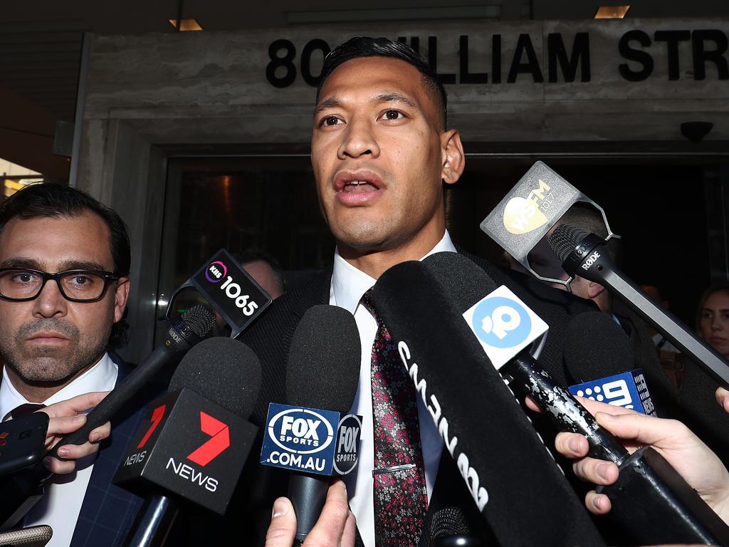 Israel Folau at the Fair Work Commission.