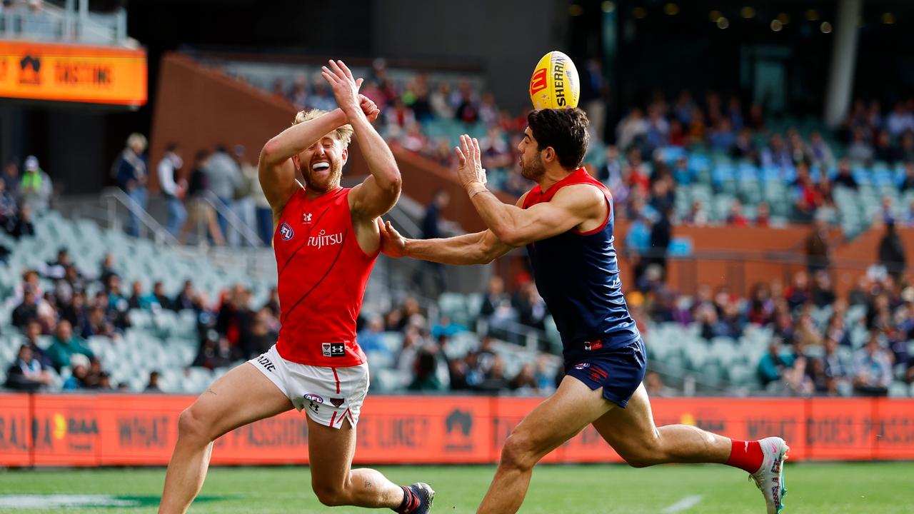 Empty seats stood out like a sore thumb. (Photo by Dylan Burns/AFL Photos via Getty Images)