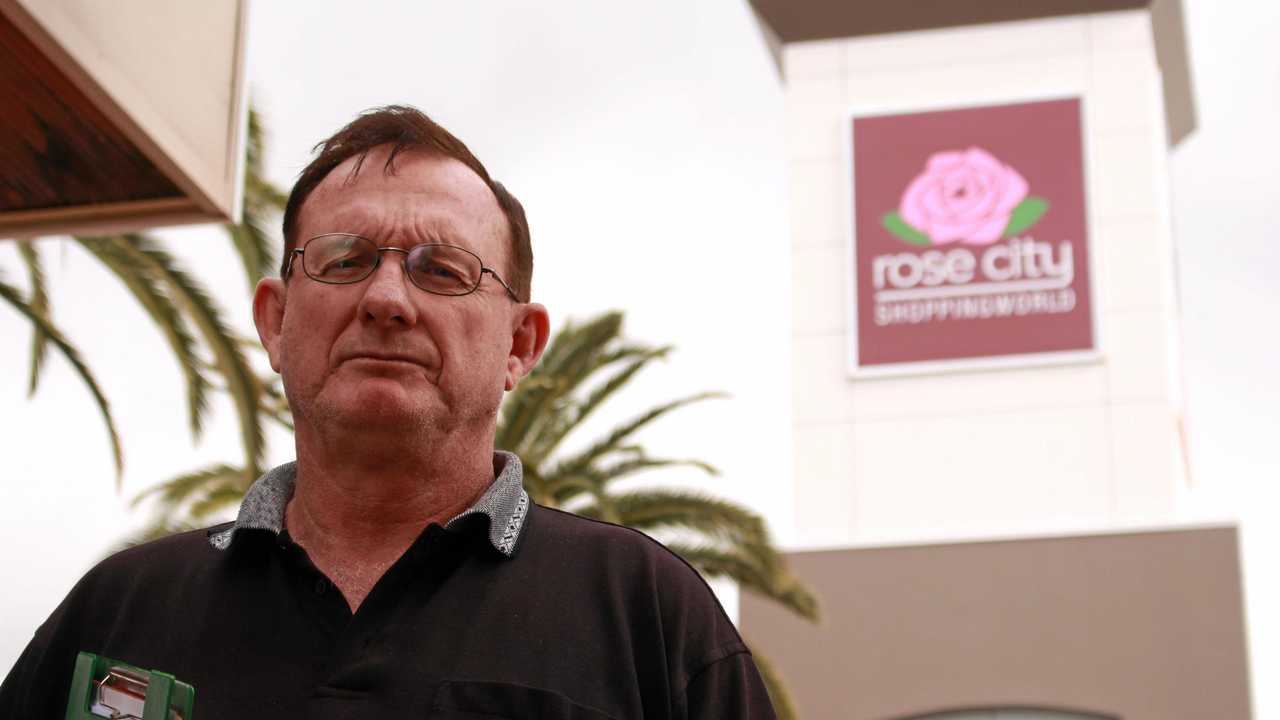 Neil Parfitt and his wife Helena have lost everything they own. Now he worries for the future of others in Rose City Shoppingworld. Picture: Marian Faa