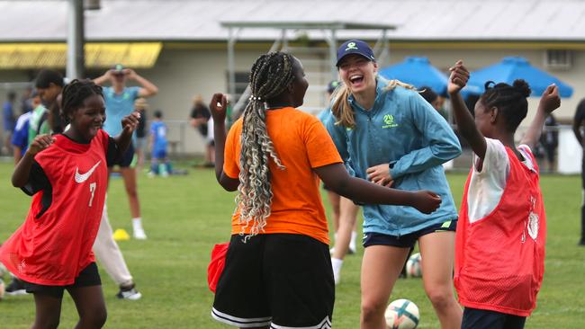 Junior Matildas/Australias U17 Womens National Football Team training local Far North at Endeavour Park 2024. Photo: Gyan-Reece Rocha