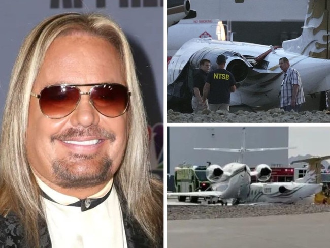 Motley Crue vocalist's private jet has been involved in a crash in Arizona. Picture: Supplied