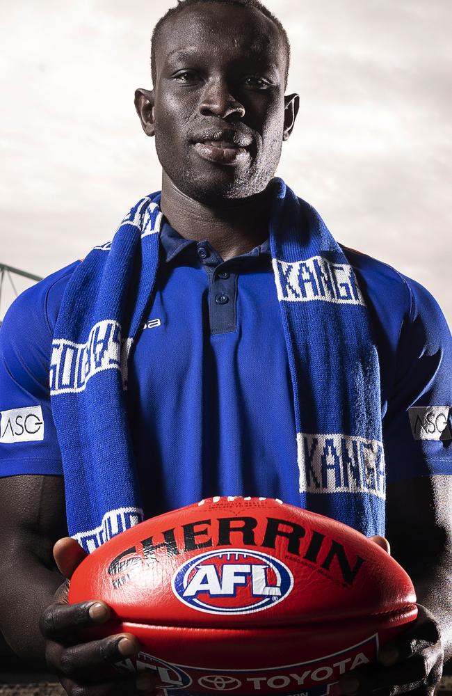 Majak Daw in June 2018, a few months before his suicide attempt. Picture: Daniel Pockett