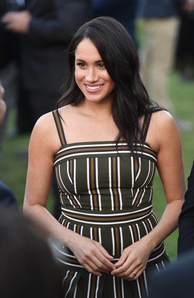 The Duchess of Sussex wore the striking outfit for a reception at the Residence of the British High Commissioner. Picture: Getty Images