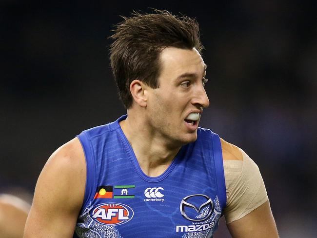 AFL Round 11. 03/06/2018. North Melbourne v Brisbane Lions at Etihad Stadium.  North Melbourne's Sam Wright     . Pic: Michael Klein